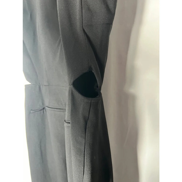 Adelyn Rae Wide-Leg Sleeveless‎ Keyhole Jumpsuit Small Black - Picture 5 of 11